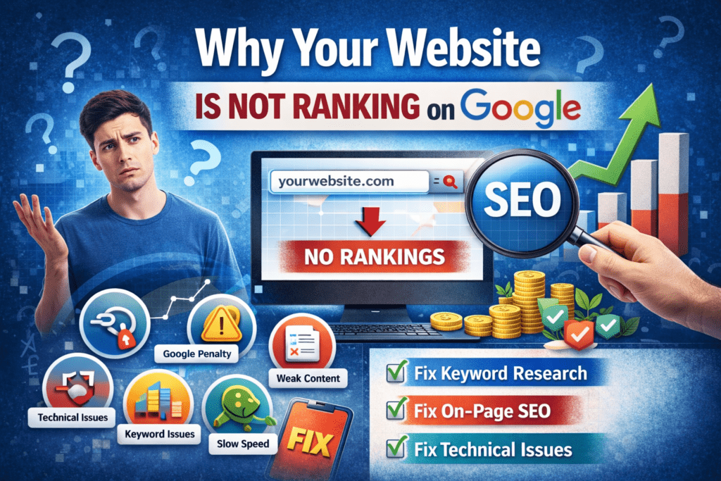 why your website is not ranking on Google SEO issues and fixes