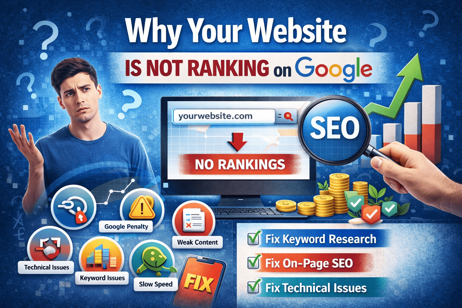 why your website is not ranking on Google SEO issues and fixes